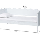 Baxton Studio Malaya Modern White Wood Full Daybed with Scalloped Edges