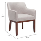 Zuo Berbera Dining Chair Gray