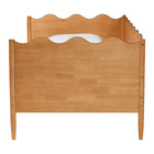 Baxton Studio Malaya Modern Oak Brown Wood Full Daybed with Scalloped Edges