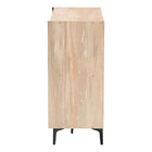 Baxton Studio Malcolm Mid-Century Modern Oak Brown Wood Shoe Cabinet with Flipper Doors