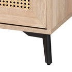 Baxton Studio Pavone Mid-Century Modern Oak Brown Wood Kitchen Cabinet