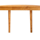 bali & pari Jihan Modern and Contemporary Natural Real Burl Wood Half-Moon Large Console Table