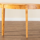 bali & pari Jihan Modern and Contemporary Natural Real Burl Wood Half-Moon Large Console Table