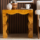 bali & pari Huxley Modern and Contemporary Natural Real Burl Wood End Table