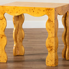 bali & pari Huxley Modern and Contemporary Natural Real Burl Wood End Table