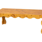 bali & pari Huxley Modern and Contemporary Natural Real Burl Wood Coffee Table