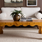 bali & pari Huxley Modern and Contemporary Natural Real Burl Wood Coffee Table