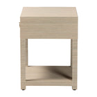 bali & pari Nata Bohemian Woven Natural Grasscloth 1-Drawer Nightstand