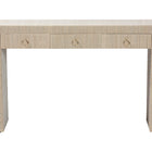 bali & pari Cielo Bohemian Woven Natural Grasscloth 3-Drawer Console Table