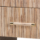 bali & pari Callan Bohemian Woven Natural Grasscloth 1-Drawer Nightstand