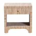 bali & pari Julia Bohemian Woven Natural Grasscloth 1-Drawer Nightstand