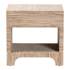 bali & pari Julia Bohemian Woven Natural Grasscloth 1-Drawer Nightstand