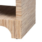 bali & pari Julia Bohemian Woven Natural Grasscloth 1-Drawer Nightstand