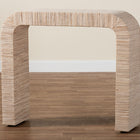 bali & pari Yareli Bohemian Woven Natural Grasscloth Console Table