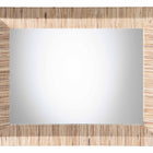 bali & pari Adino Bohemian Woven Natural Grasscloth Rectangle Accent Mirror