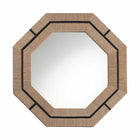 bali & pari Mirai Bohemian Woven Grasscloth Octagon Accent Mirror