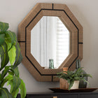 bali & pari Mirai Bohemian Woven Grasscloth Octagon Accent Mirror