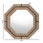 bali & pari Mirai Bohemian Woven Grasscloth Octagon Accent Mirror
