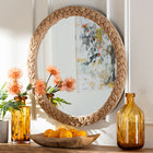 bali & pari Shara Coastal Braided Rope Accent Mirror