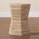 bali & pari Idana Bohemian Woven Grasscloth Hourglass End Table