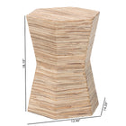 bali & pari Idana Bohemian Woven Grasscloth Hourglass End Table