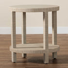 bali & pari Rocco Bohemian Woven Grasscloth End Table