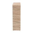 bali & pari Lucy Bohemian Woven Grasscloth Bookshelf
