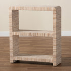bali & pari Lucy Bohemian Woven Grasscloth Bookshelf