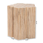 bali & pari Janeth Bohemian Woven Grasscloth End Table