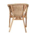 bali & pari Abbey Modern Bohemian Natural Rattan Dining Chair