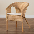 bali & pari Abbey Modern Bohemian Natural Rattan Dining Chair