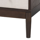Baxton Studio Nikolai Mid-Century Beige Fabric and Wenge Brown Wood 4-Drawer Chest