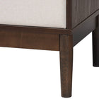Baxton Studio Nikolai Mid-Century Beige Fabric and Wenge Brown Wood 6-Drawer Dresser