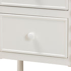 Baxton Studio Malinda Classic White Wood 2-Drawer End Table with Spindle Legs