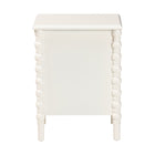 Baxton Studio Malinda Classic White Wood 2-Drawer End Table with Spindle Legs