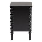 Baxton Studio Malinda Classic Black Wood 2-Drawer End Table with Spindle Legs