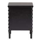 Baxton Studio Malinda Classic Black Wood 2-Drawer End Table with Spindle Legs