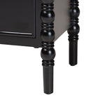 Baxton Studio Malinda Classic Black Wood 2-Drawer End Table with Spindle Legs