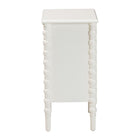 Baxton Studio Malinda Classic White Wood 3-Drawer End Table with Spindle Legs