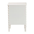 Baxton Studio Malinda Classic White Wood 3-Drawer End Table with Spindle Legs