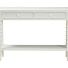 Baxton Studio Malinda Classic White Wood 2-Drawer Console Table with Spindle Legs