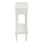 Baxton Studio Malinda Classic White Wood 2-Drawer Console Table with Spindle Legs