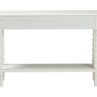 Baxton Studio Malinda Classic White Wood 2-Drawer Console Table with Spindle Legs