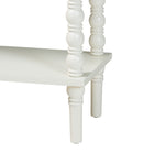 Baxton Studio Malinda Classic White Wood 2-Drawer Console Table with Spindle Legs