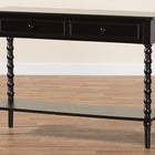 Baxton Studio Malinda Classic Black Wood 2-Drawer Console Table with Spindle Legs