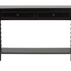 Baxton Studio Malinda Classic Black Wood 2-Drawer Console Table with Spindle Legs