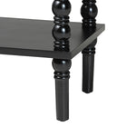 Baxton Studio Malinda Classic Black Wood 2-Drawer Console Table with Spindle Legs