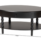 Baxton Studio Malinda Classic Black Wood 1-Drawer Coffee Table with Spindle Legs