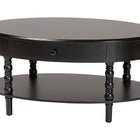 Baxton Studio Malinda Classic Black Wood 1-Drawer Coffee Table with Spindle Legs