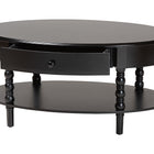 Baxton Studio Malinda Classic Black Wood 1-Drawer Coffee Table with Spindle Legs